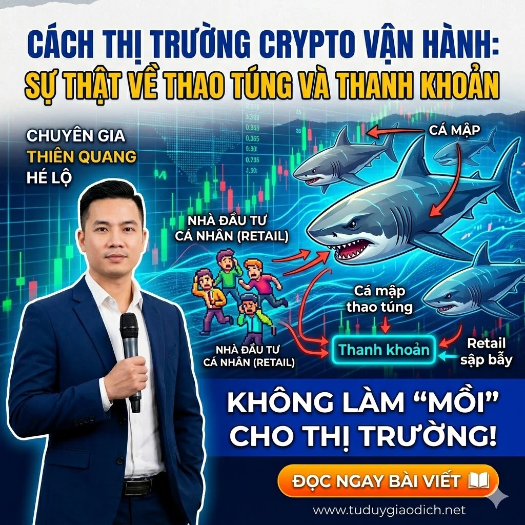 Thị Trường Crypto Vận Hành Như Thế Nào? Bí Mật "Cá Mập" & Thanh Khoản