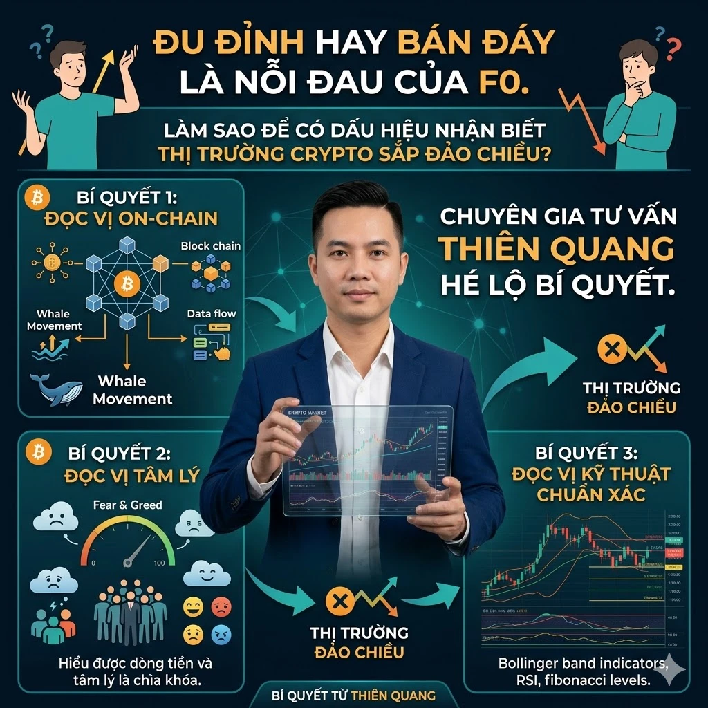 5 Dấu Hiệu Nhận Biết Thị Trường Crypto Sắp Đảo Chiều (Đỉnh & Đáy)